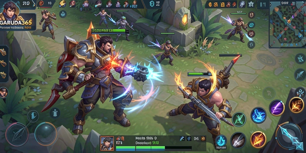 Tampilan gameplay <strong>GARUDA365</strong> yang seru saat pertempuran berlangsung.
