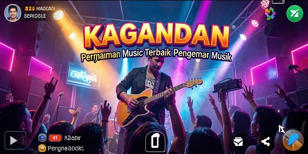 Screenshot gameplay KAGANDAN menampilkan pengalaman bermain musik yang seru.