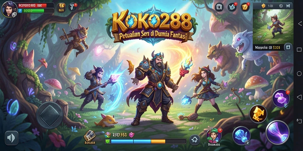Tangkapan layar KOKO288 menampilkan aksi seru di dunia fantasi.
