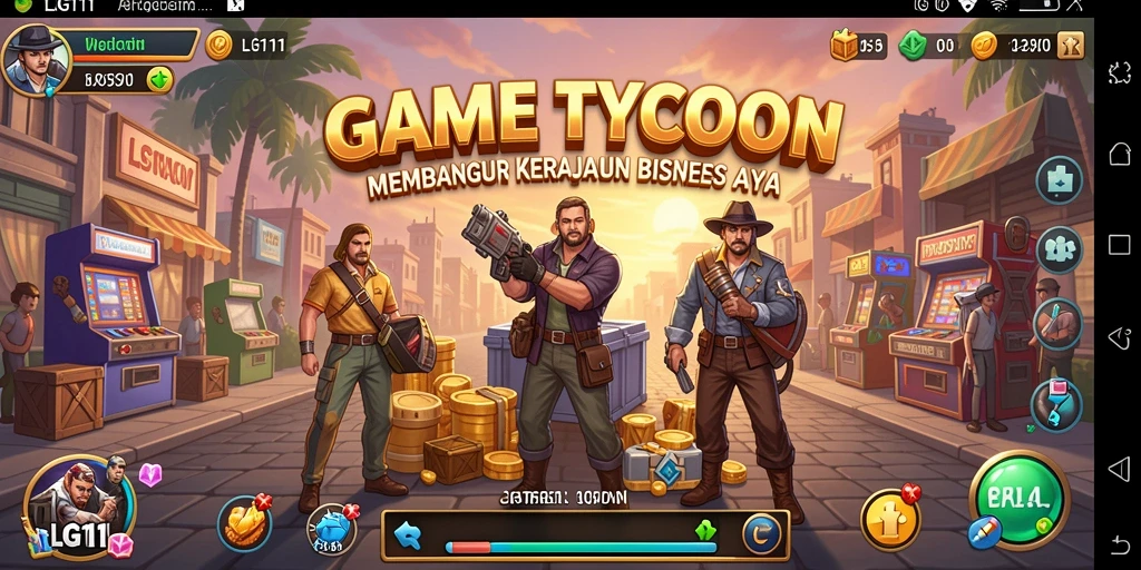 Tampilan menarik gameplay Tycoon di LG111 dengan berbagai elemen manajerial.