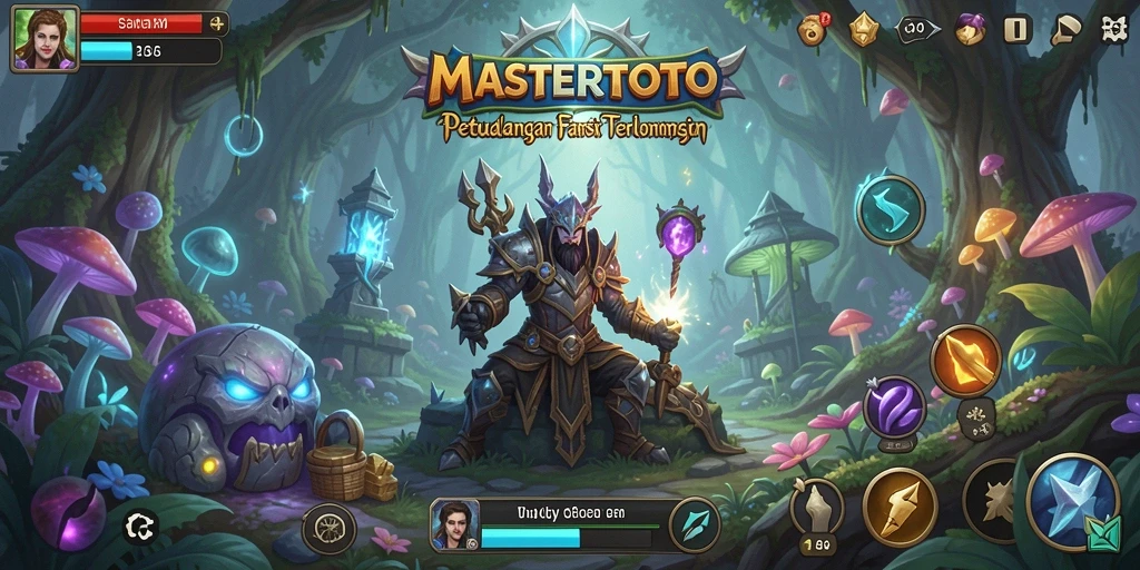 Tampilan screenshot MASTERTOTO dengan suasana petualangan RPG yang epik.