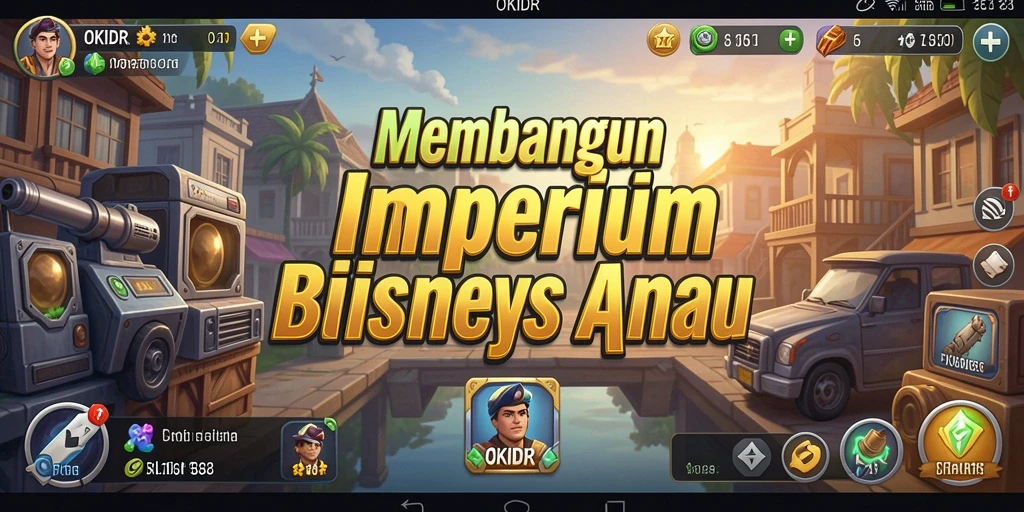 Gameplay <strong>OKIDR</strong> yang menantang dan seru dalam membangun bisnis.