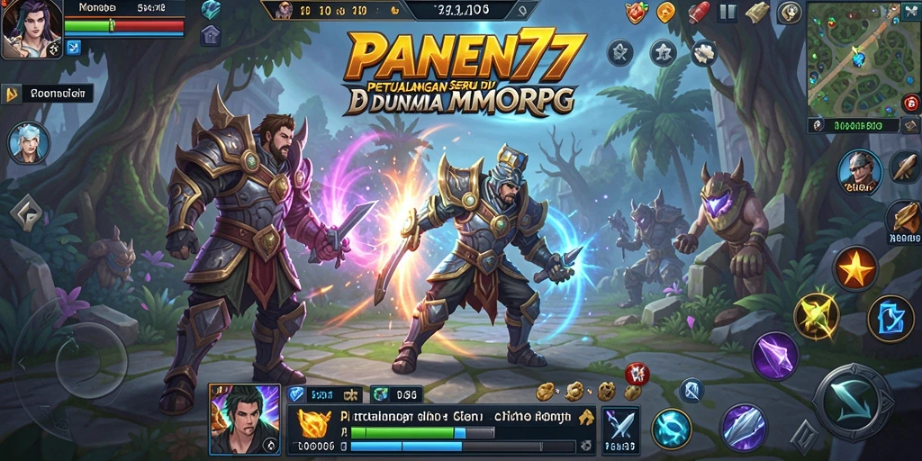 Tampilan menarik dalam gameplay MMORPG PANEN77 dengan karakter dan dunia yang luas.