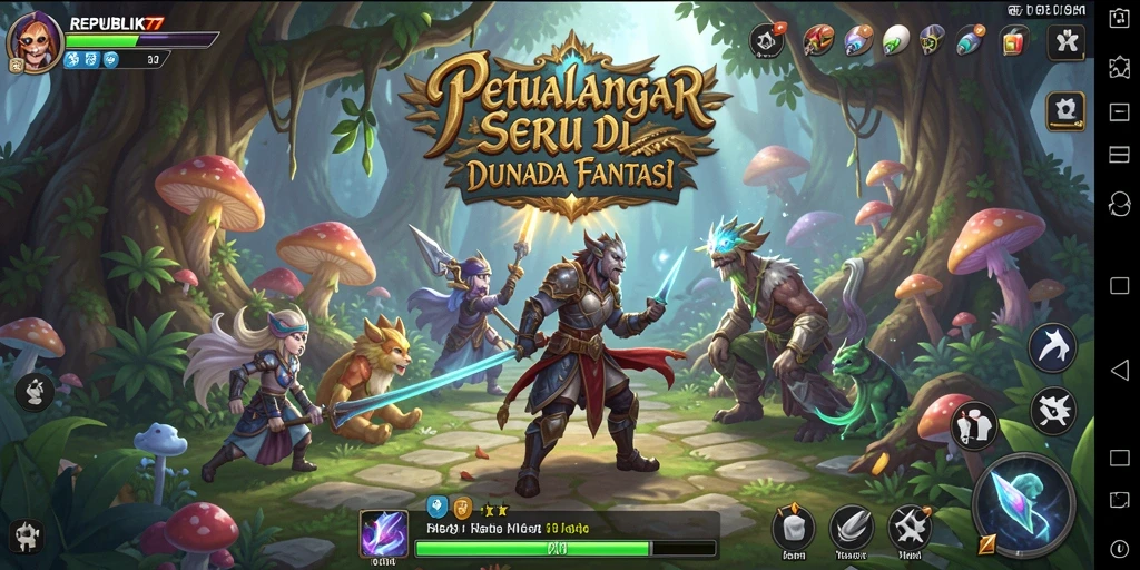 Tangkapan layar gameplay REPUBLIK77 menampilkan aksi petualangan yang mendebarkan.